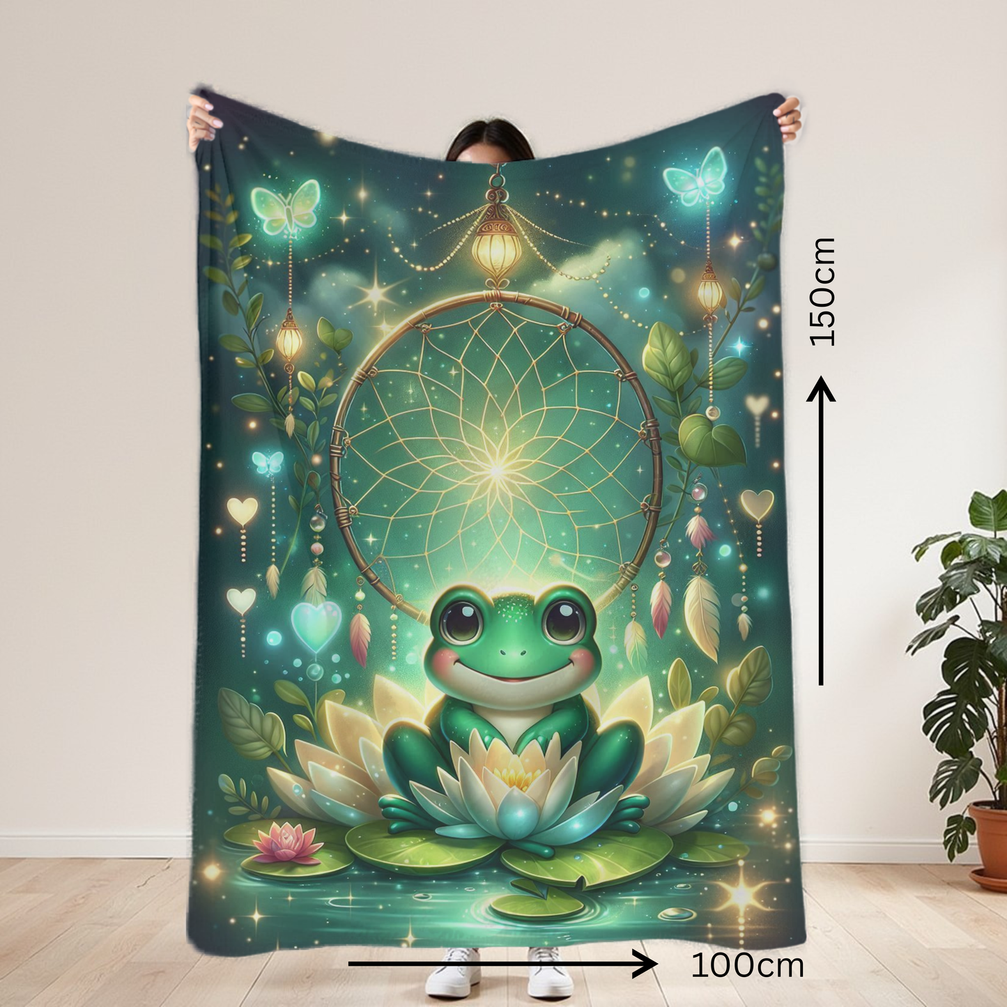 Frog Mystical Lightweight Blanket 100cm x 150cm