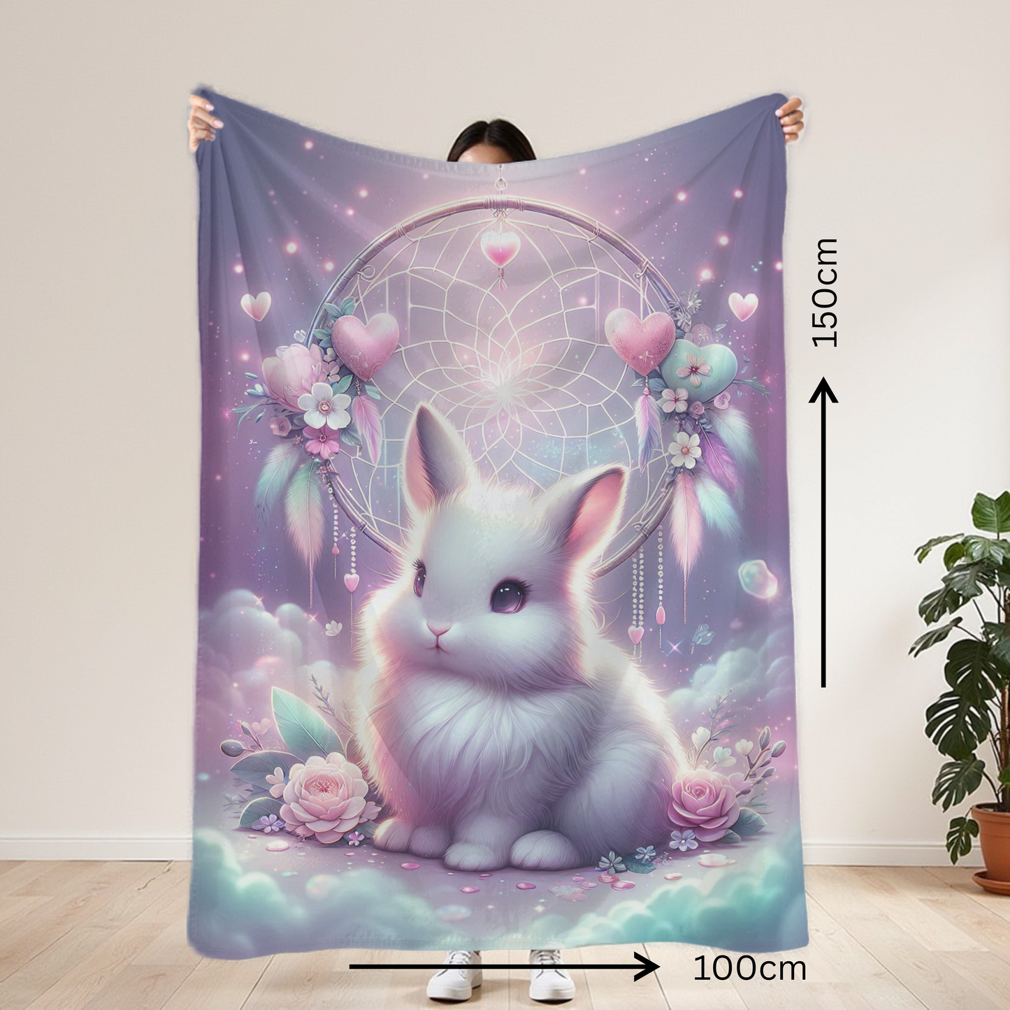 Bunny Mystical Lightweight Blanket 100cm x 150cm
