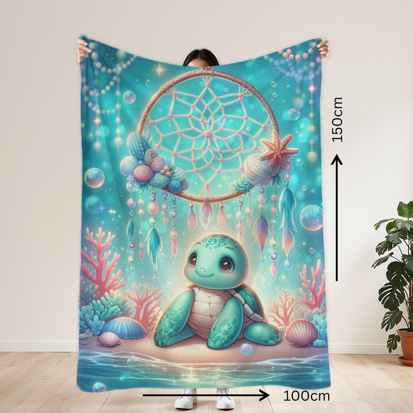Turtle Mystical Lightweight Blanket 100cm x 150cm