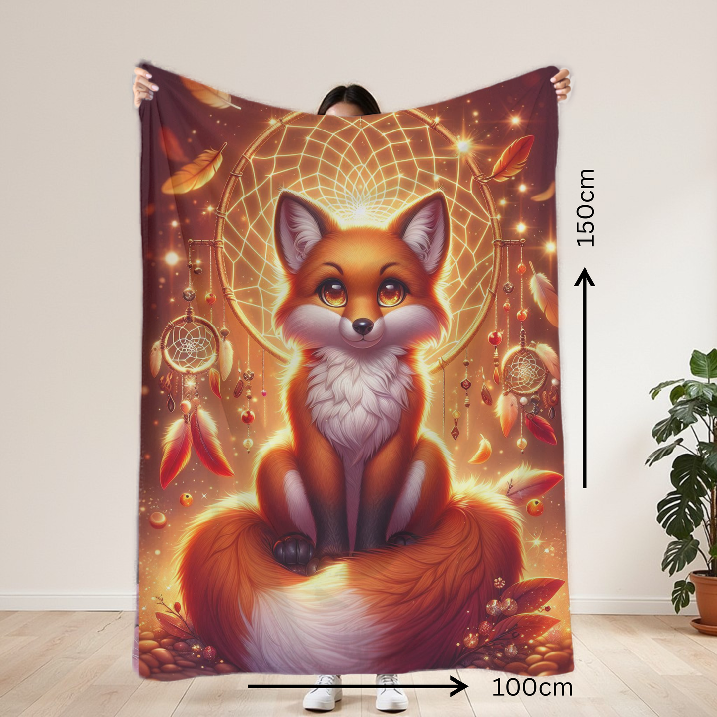 Fox Mystical Lightweight Blanket 100cm x 150cm