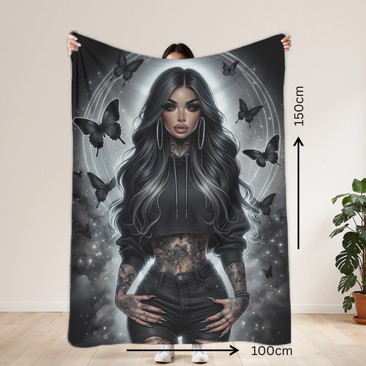 Black Baddie Lightweight Blanket 100cm x 150cm