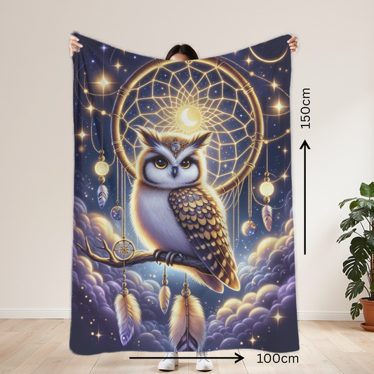 Owl Mystical Lightweight Blanket 100cm x 150cm
