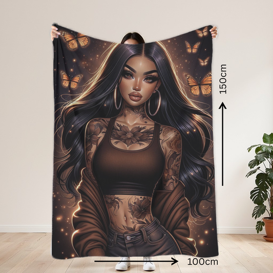 Brown Baddie Lightweight Blanket 100cm x 150cm